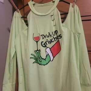 Light Green Graphic Women's Sweatshirt